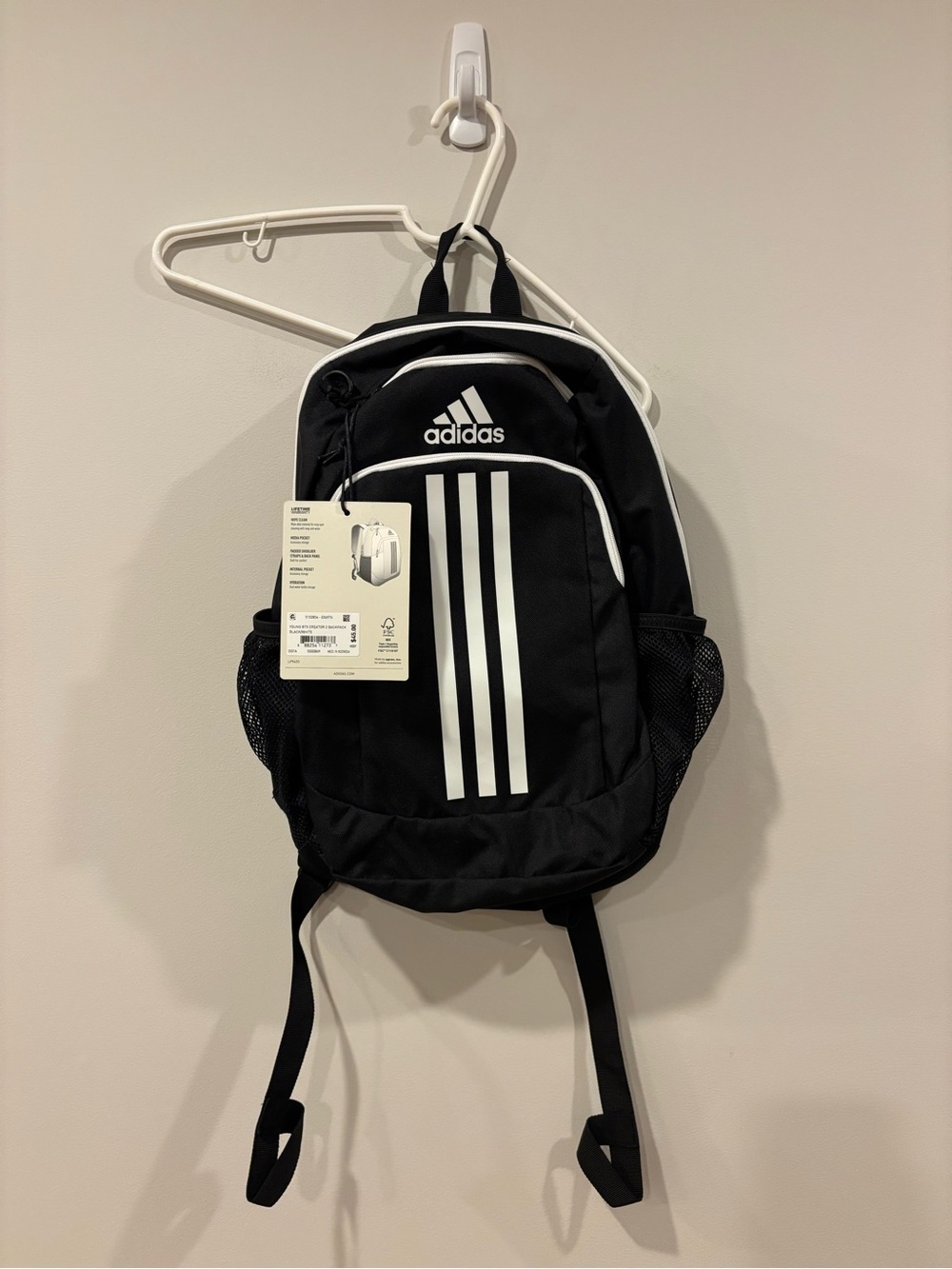 NWT Adidas Young BTS Creator 2 Backpack Black/White Back to School Bag